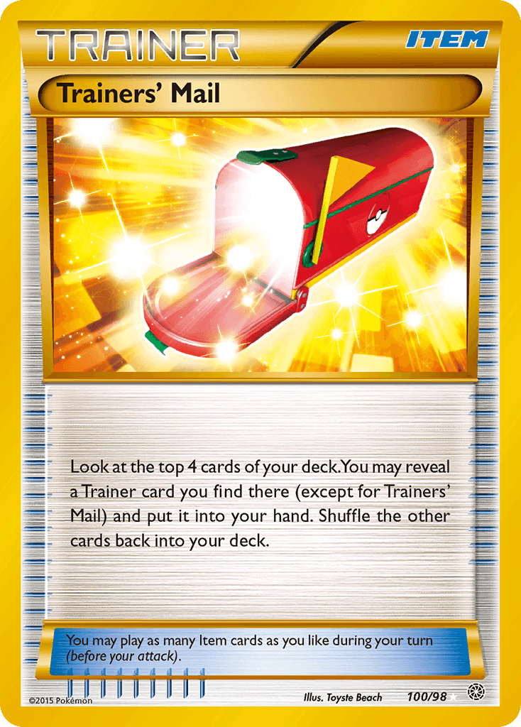 Trainers' Mail — XY - Ancient Origins Pokémon TCG card by Toyste Beach