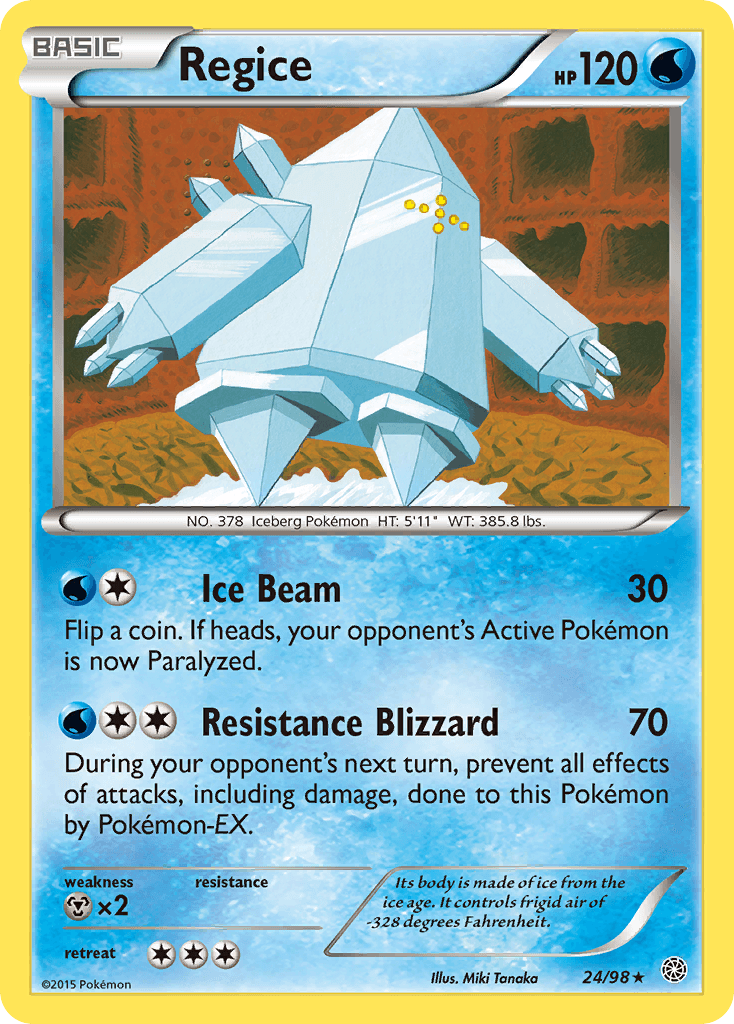 Regice — XY - Ancient Origins Pokémon TCG card by Miki Tanaka