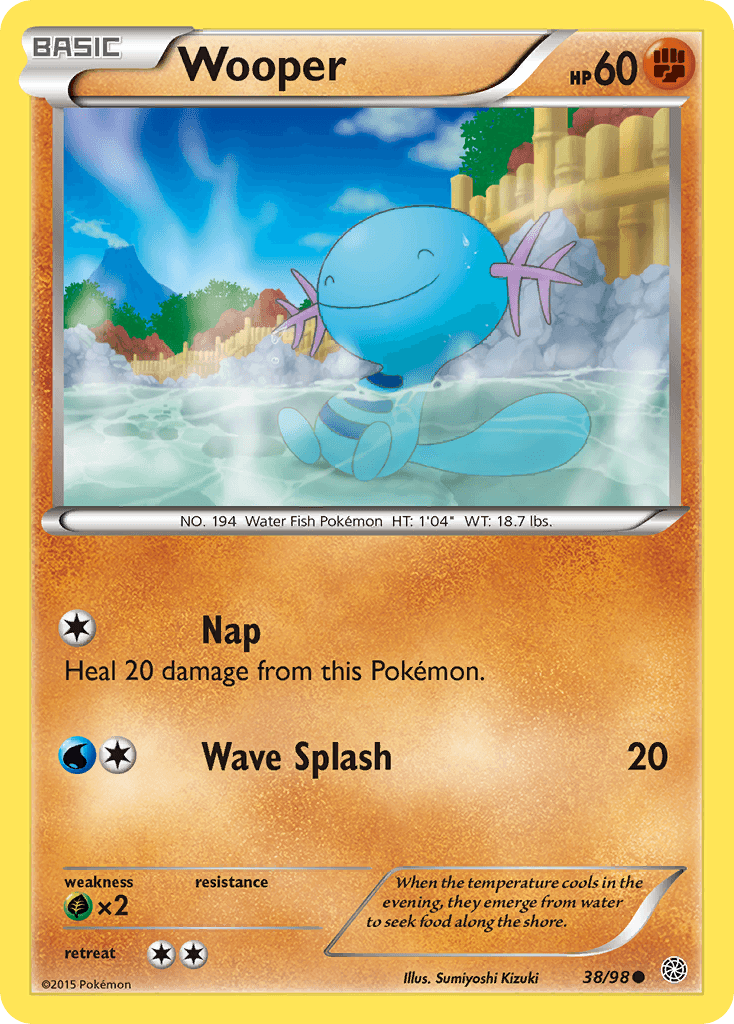 Wooper — XY - Ancient Origins Pokémon TCG card by Sumiyoshi Kizuki