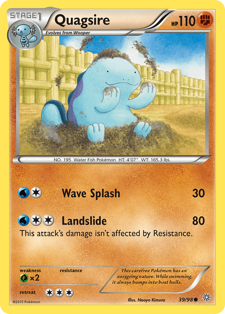 Quagsire — XY - Ancient Origins Pokémon TCG card by Naoyo Kimura