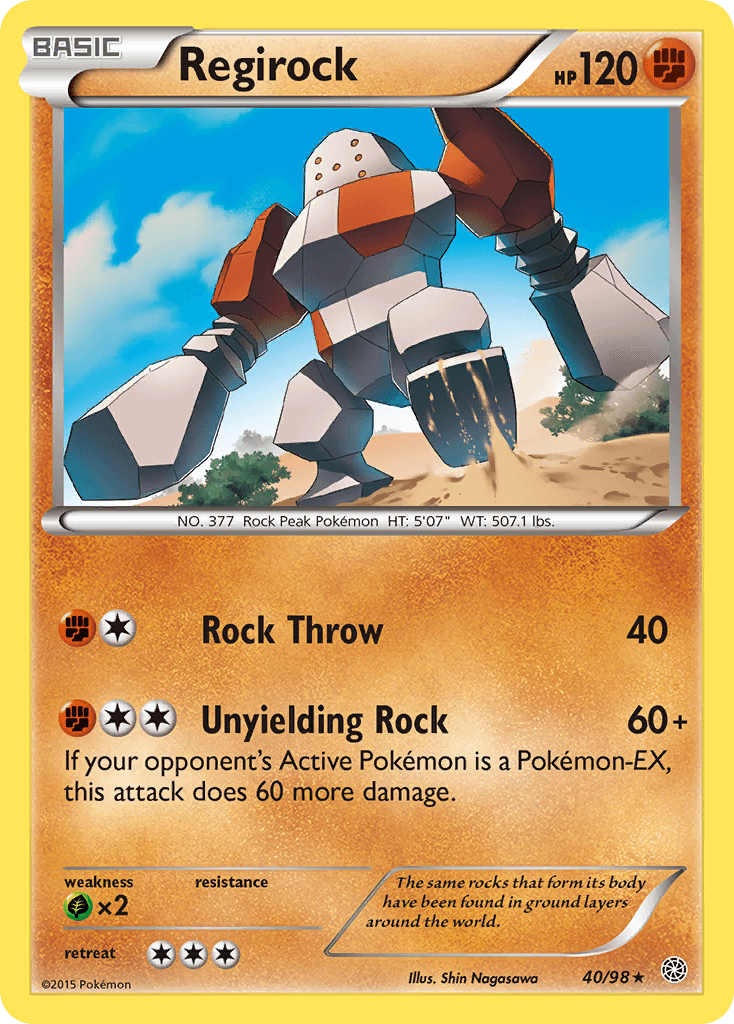 Regirock — XY - Ancient Origins Pokémon TCG card by Shin Nagasawa