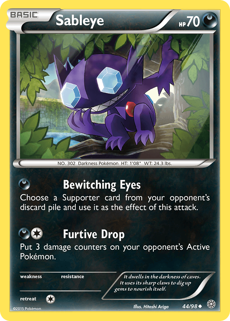 Sableye — XY - Ancient Origins Pokémon TCG card by Hitoshi Ariga