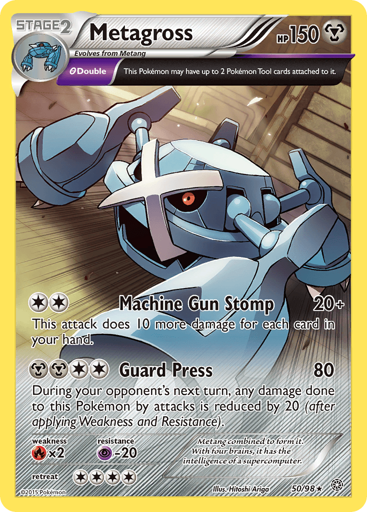 Metagross (50) — XY - Ancient Origins Pokémon TCG card by Hitoshi Ariga