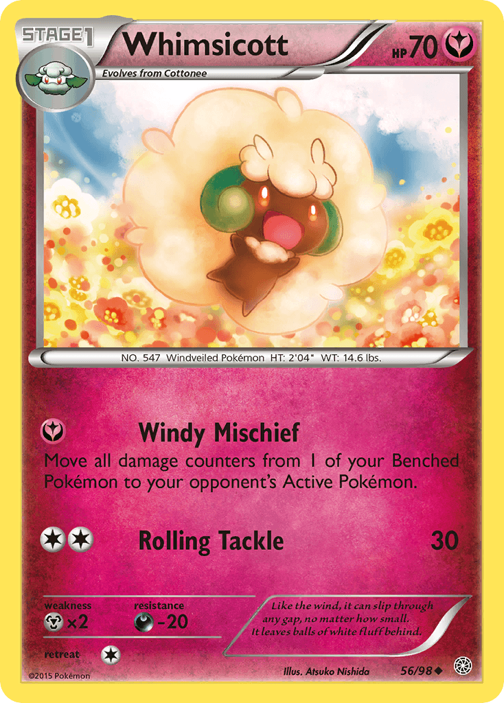 Whimsicott — XY - Ancient Origins Pokémon TCG card by Atsuko Nishida
