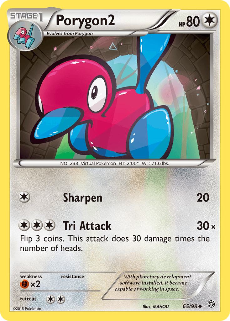 Porygon2 — XY - Ancient Origins Pokémon TCG card by MAHOU