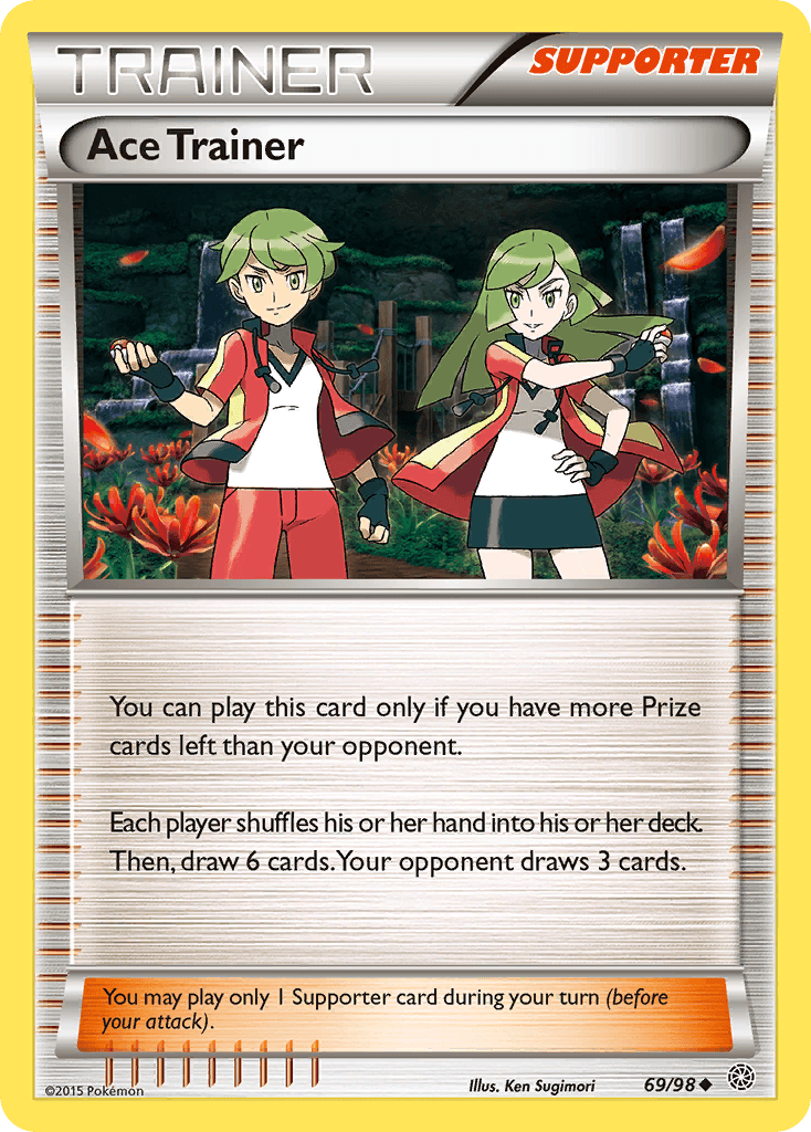 Ace Trainer — XY - Ancient Origins Pokémon TCG card by Ken Sugimori