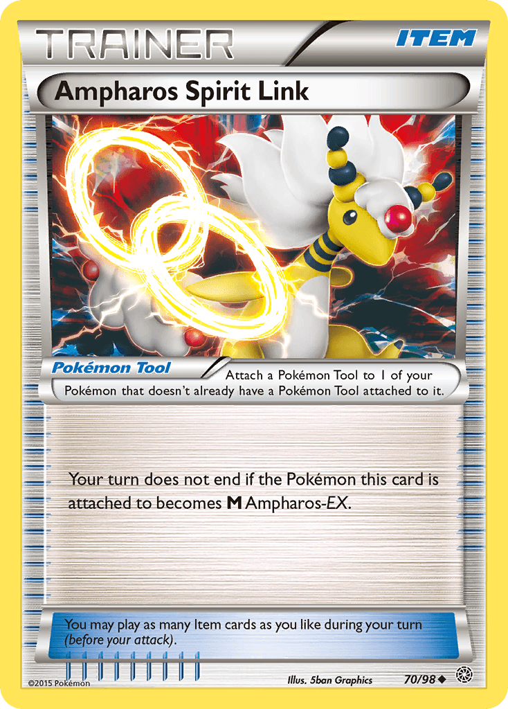 Ampharos Spirit Link — XY - Ancient Origins Pokémon TCG card by 5ban Graphics