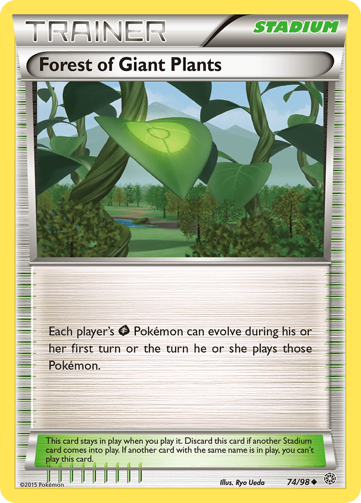 Forest of Giant Plants — XY - Ancient Origins Pokémon TCG card by Ryo Ueda