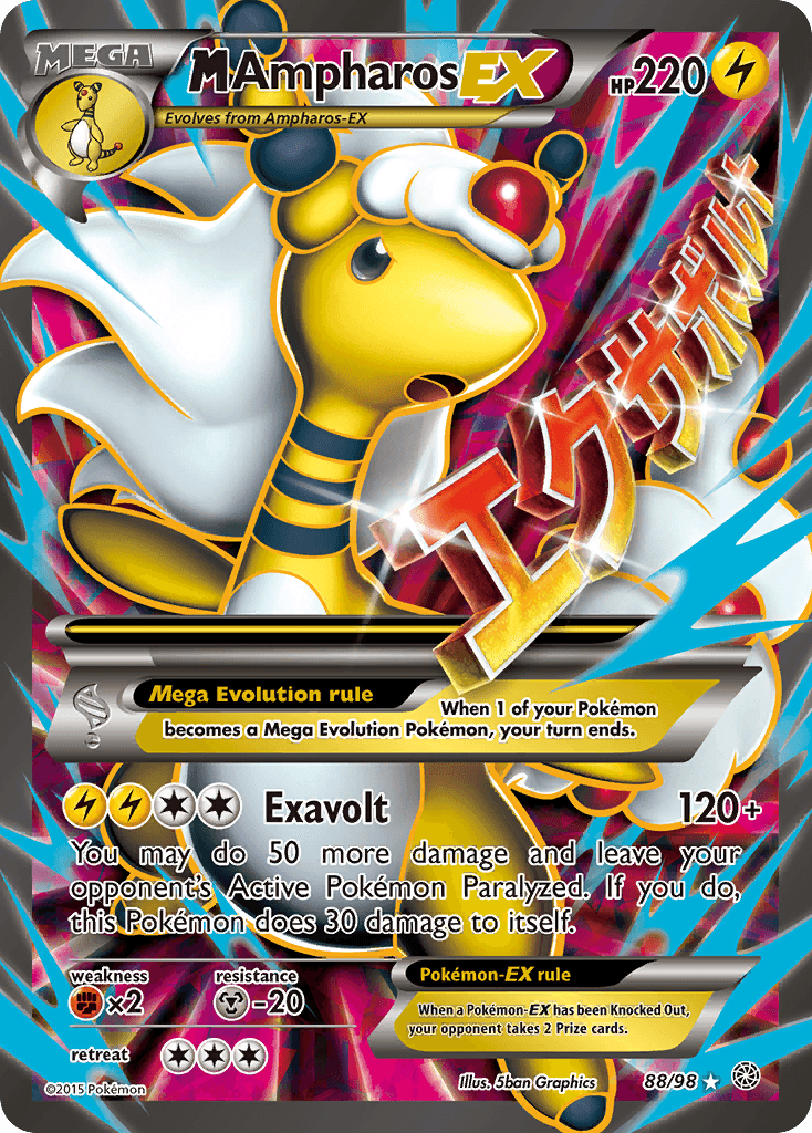 M Ampharos-EX — XY - Ancient Origins Pokémon TCG card by 5ban Graphics