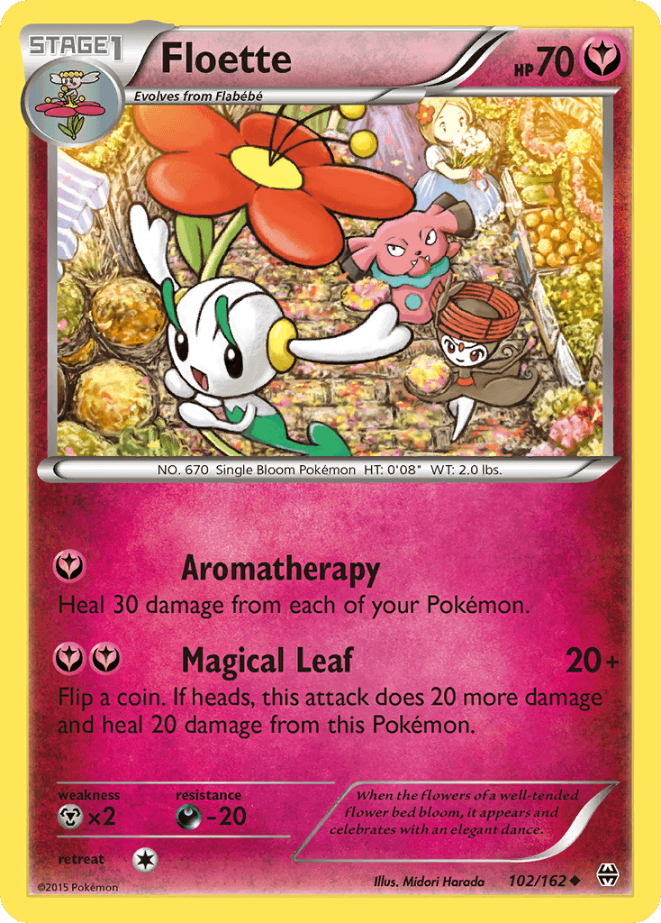 Floette — XY - BREAKthrough Pokémon TCG card by Midori Harada