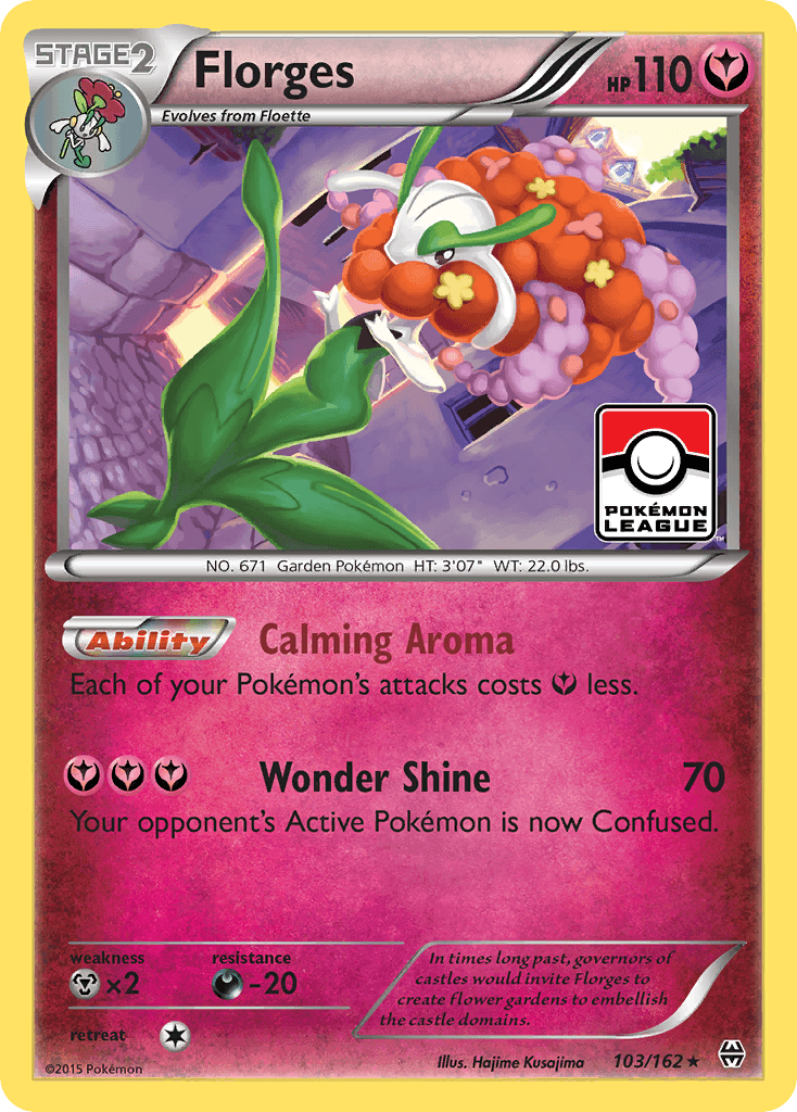 Florges — XY - BREAKthrough Pokémon TCG card by Hajime Kusajima
