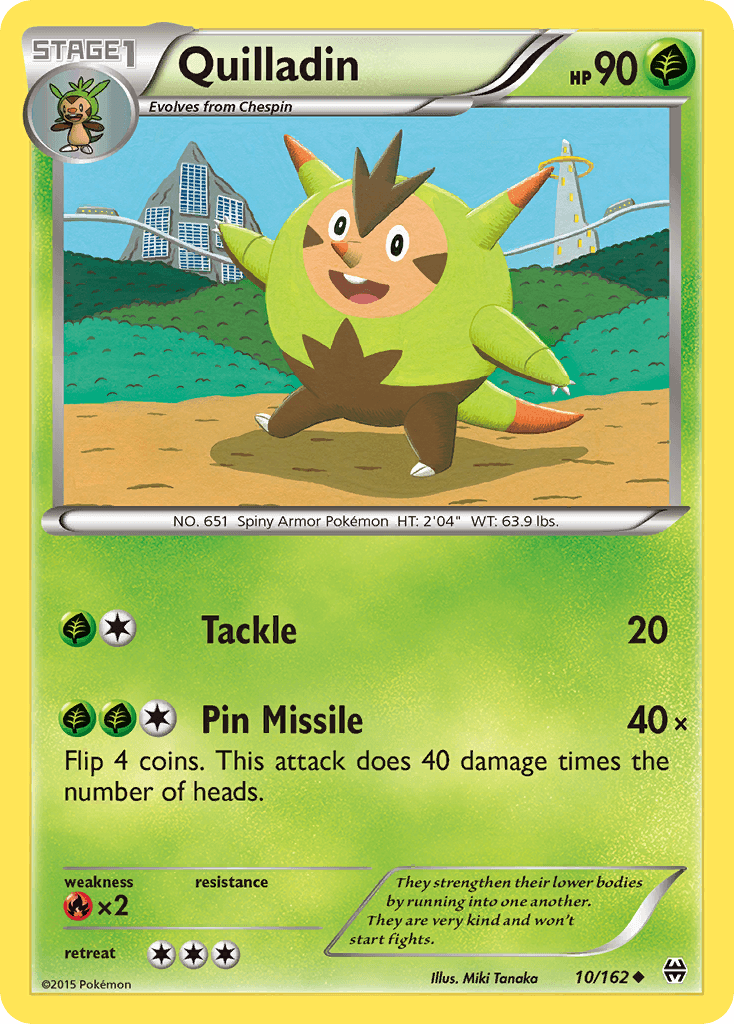 Quilladin — XY - BREAKthrough Pokémon TCG card by Miki Tanaka