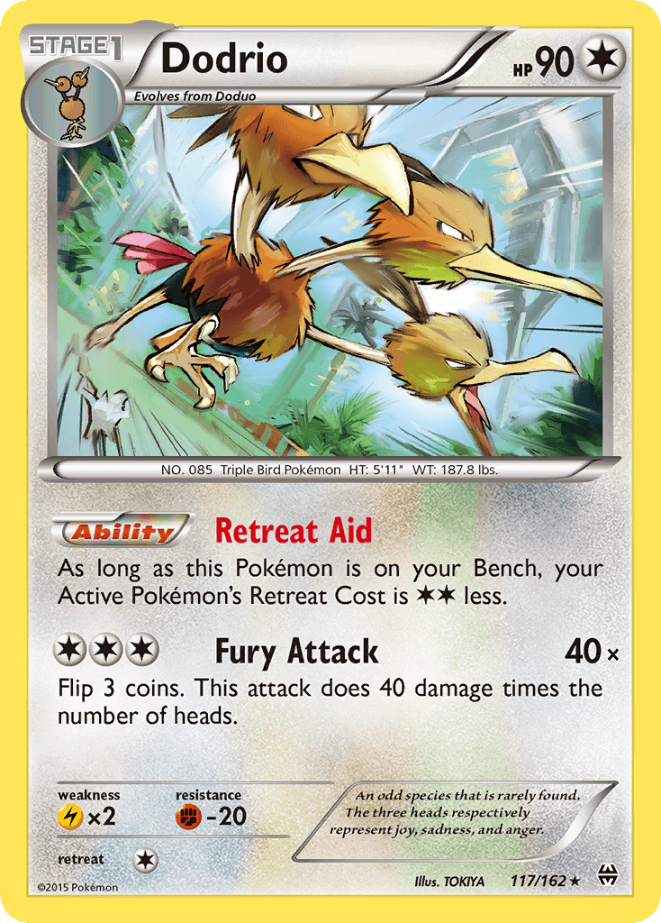 Dodrio — XY - BREAKthrough Pokémon TCG card by TOKIYA