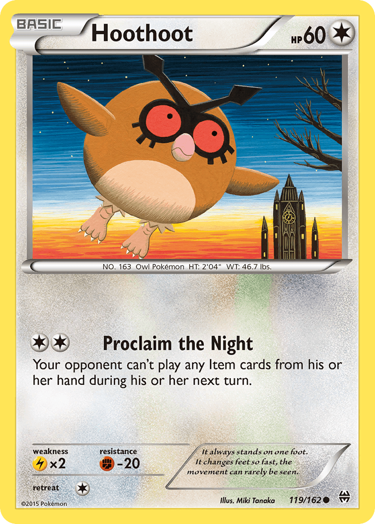 Hoothoot — XY - BREAKthrough Pokémon TCG card by Miki Tanaka