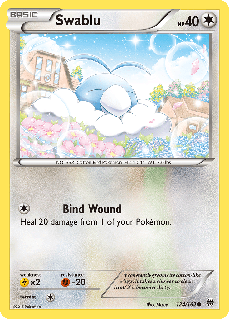 Swablu — XY - BREAKthrough Pokémon TCG card by Mizue