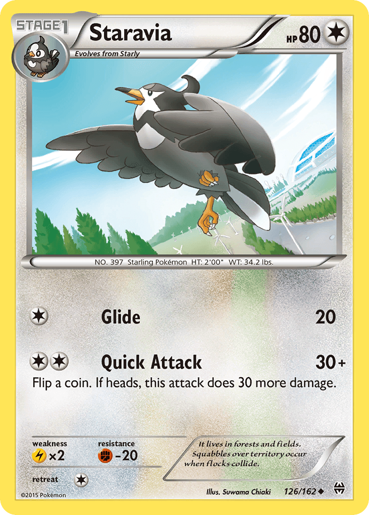 Staravia — XY - BREAKthrough Pokémon TCG card by Suwama Chiaki