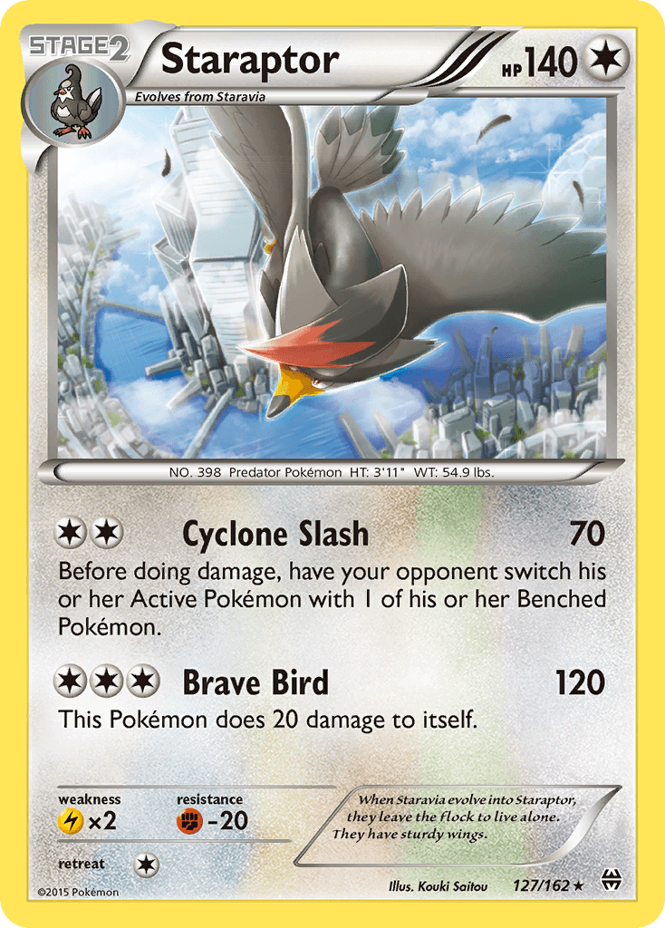 Staraptor — XY - BREAKthrough Pokémon TCG card by Kouki Saitou