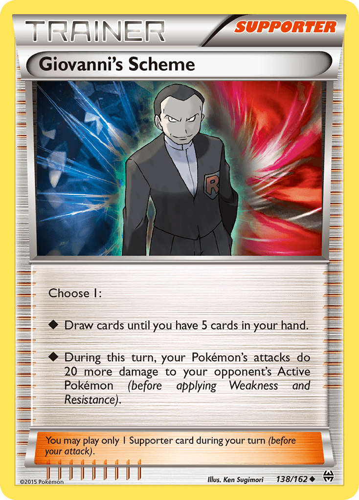 Giovanni's Scheme — XY - BREAKthrough Pokémon TCG card by Ken Sugimori
