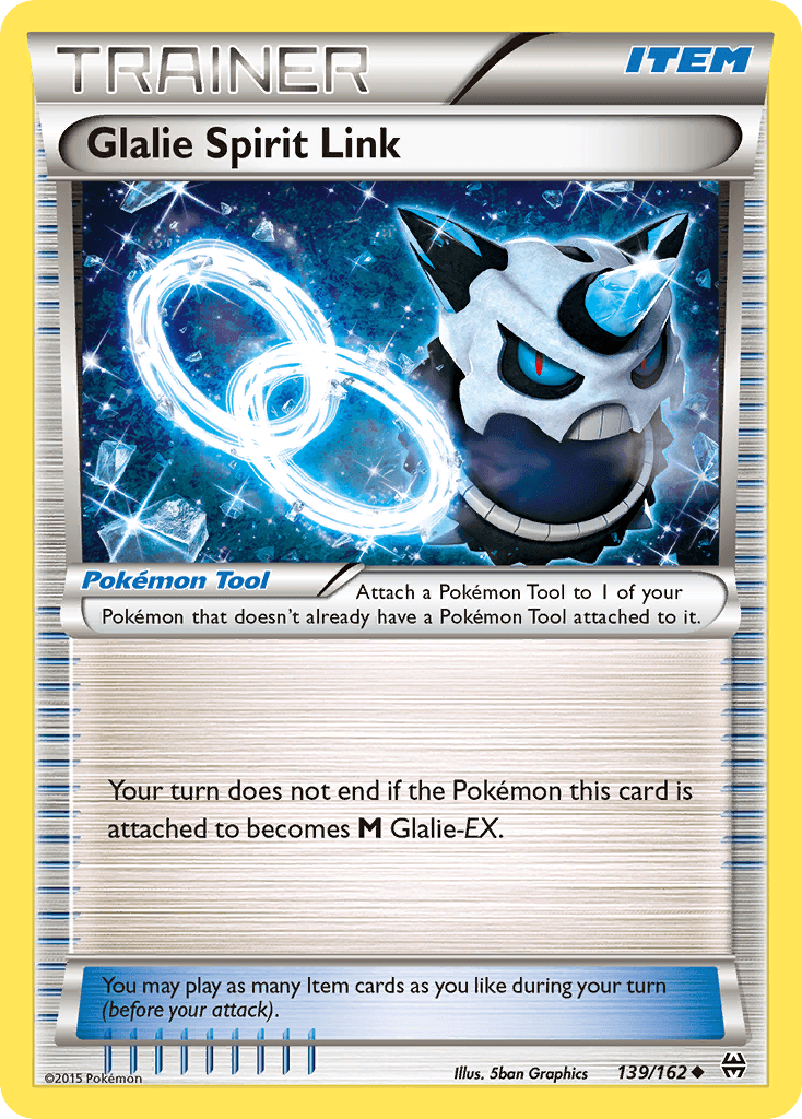Glalie Spirit Link — XY - BREAKthrough Pokémon TCG card by 5ban Graphics