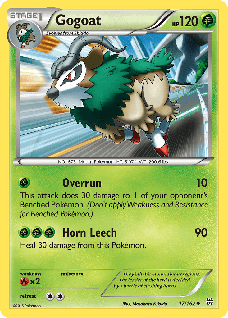 Gogoat — XY - BREAKthrough Pokémon TCG card by Masakazu Fukuda