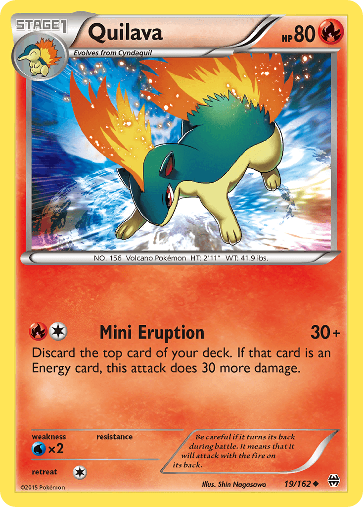 Quilava — XY - BREAKthrough Pokémon TCG card by Shin Nagasawa