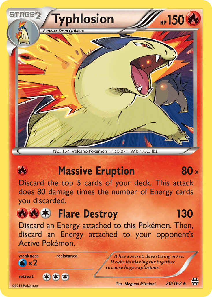 Typhlosion — XY - BREAKthrough Pokémon TCG card by Megumi Mizutani