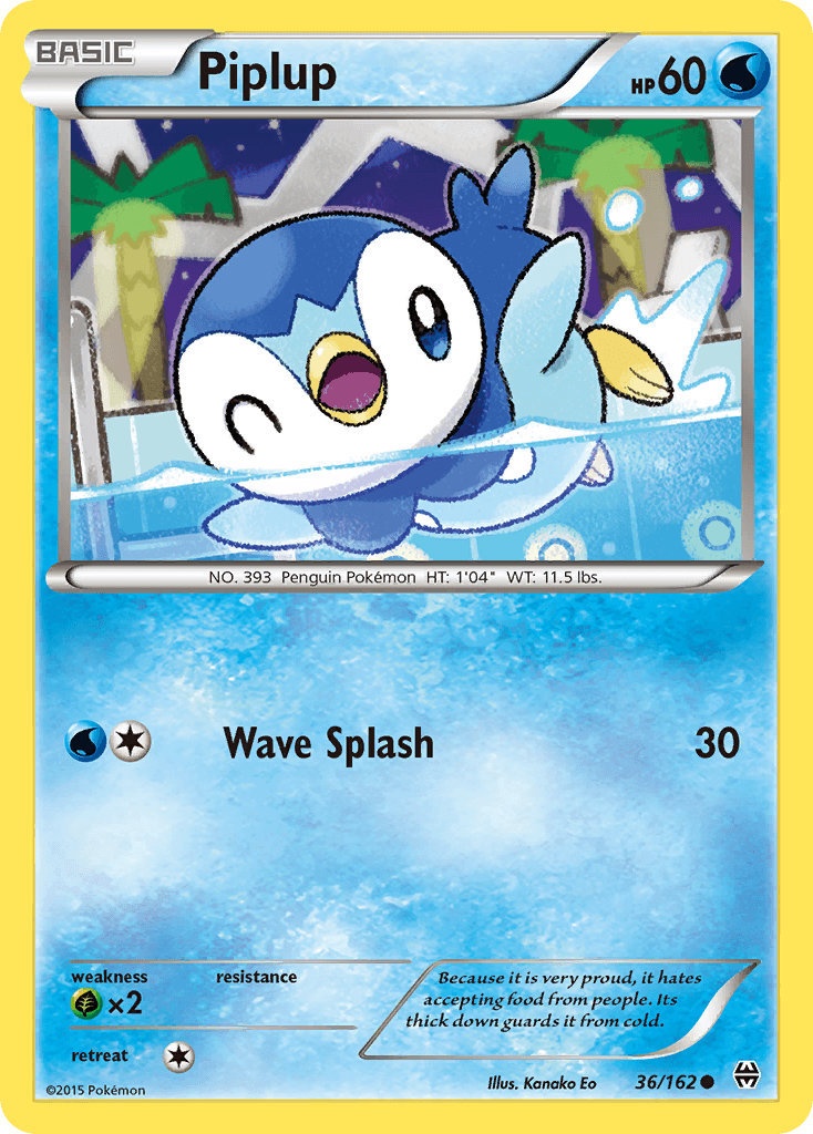 Piplup — XY - BREAKthrough Pokémon TCG card by Kanako Eo