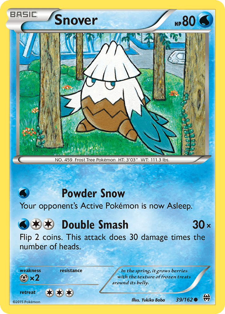 Snover — XY - BREAKthrough Pokémon TCG card by Yukiko Baba