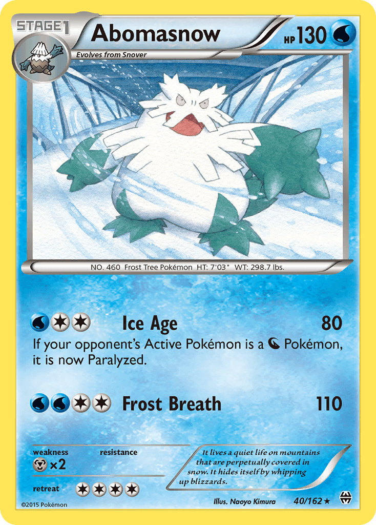Abomasnow — XY - BREAKthrough Pokémon TCG card by Naoyo Kimura