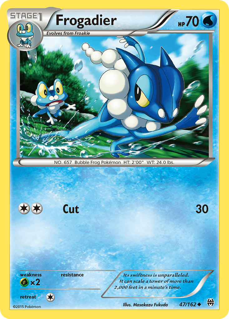 Frogadier — XY - BREAKthrough Pokémon TCG card by Masakazu Fukuda