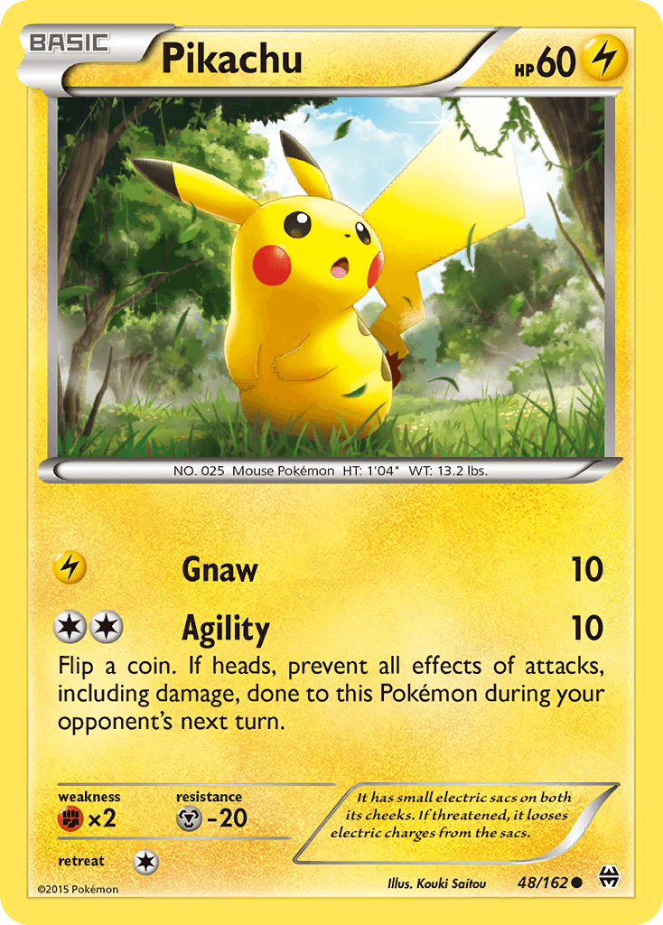 Pikachu — XY - BREAKthrough Pokémon TCG card by Kouki Saitou