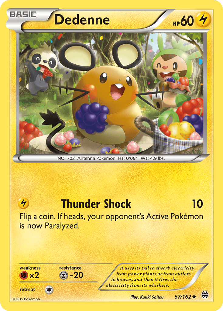 Dedenne — XY - BREAKthrough Pokémon TCG card by Kouki Saitou