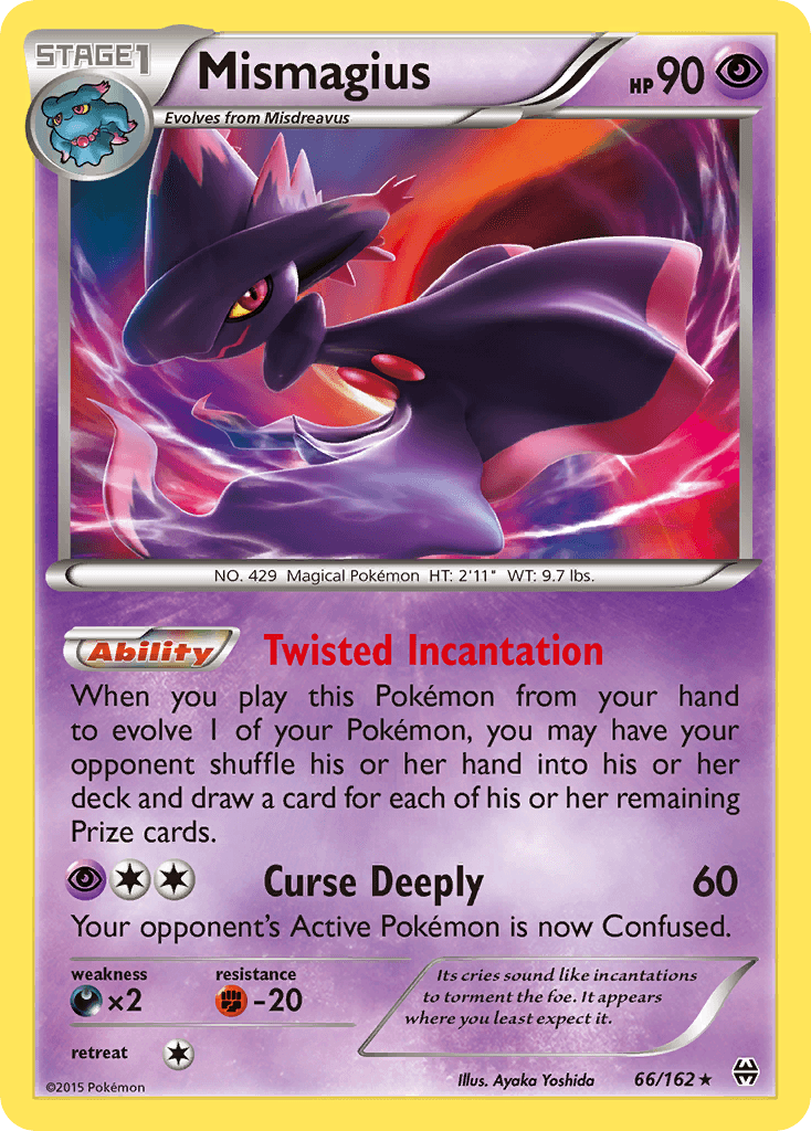 Mismagius — XY - BREAKthrough Pokémon TCG card by Ayaka Yoshida