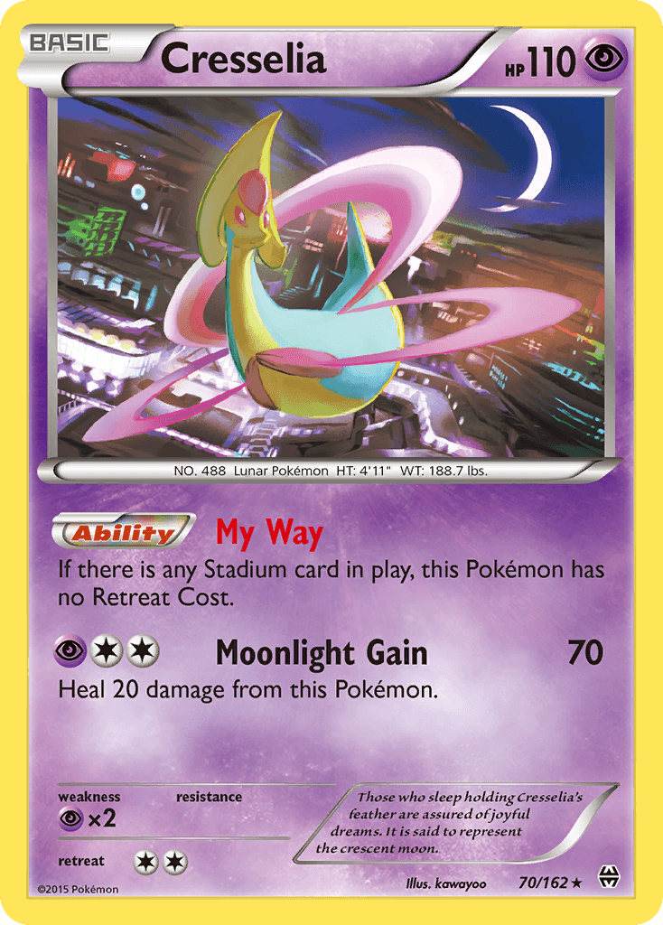 Cresselia — XY - BREAKthrough Pokémon TCG card by kawayoo