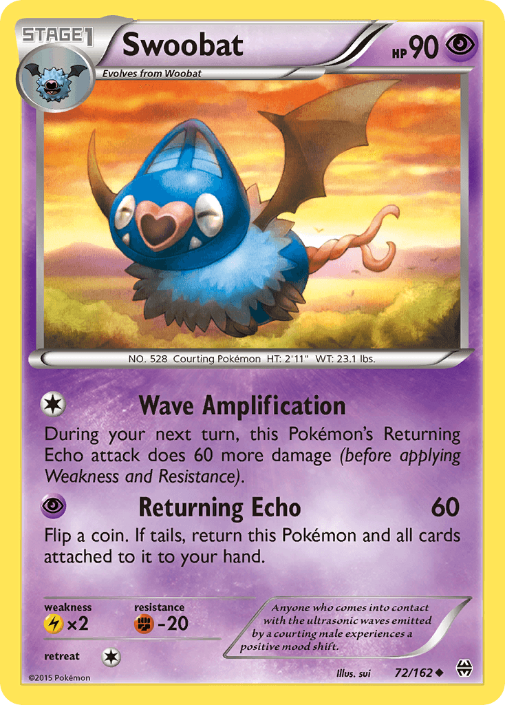 Swoobat — XY - BREAKthrough Pokémon TCG card by sui