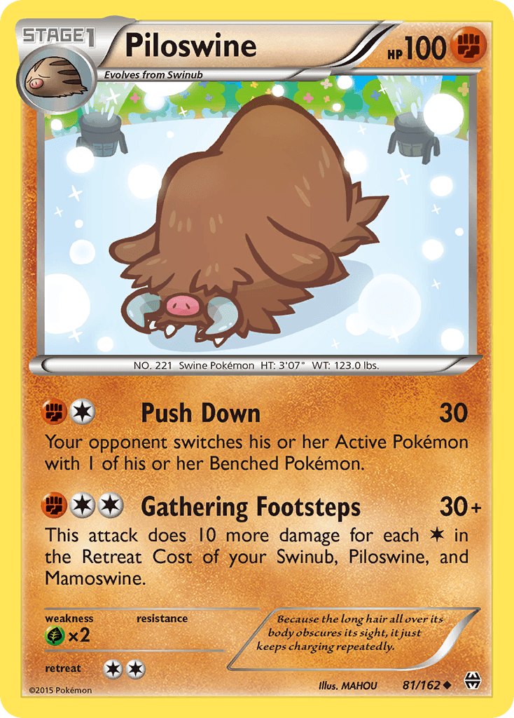 Piloswine — XY - BREAKthrough Pokémon TCG card by MAHOU
