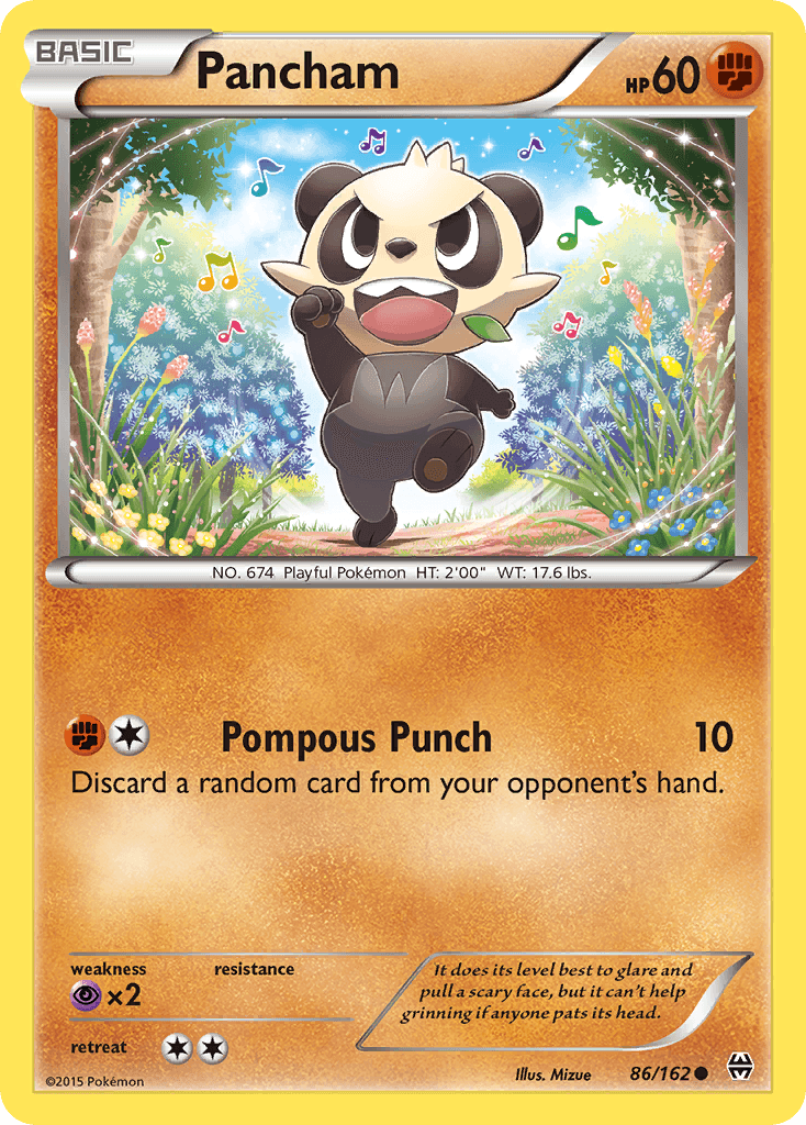 Pancham — XY - BREAKthrough Pokémon TCG card by Mizue