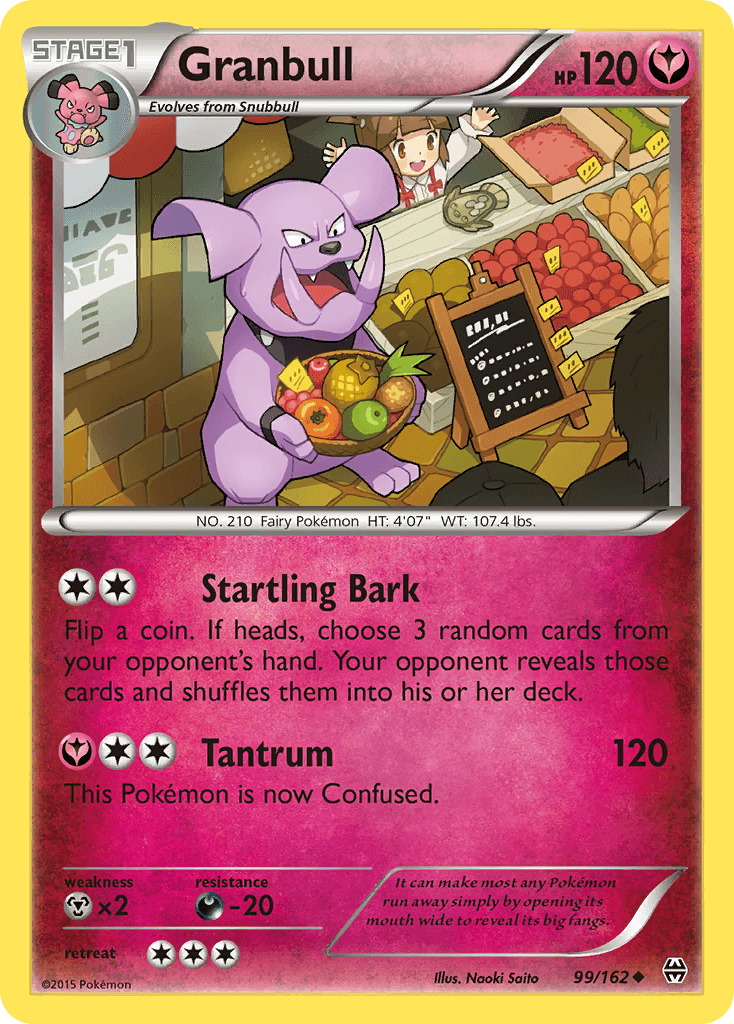 Granbull — XY - BREAKthrough Pokémon TCG card by Naoki Saito