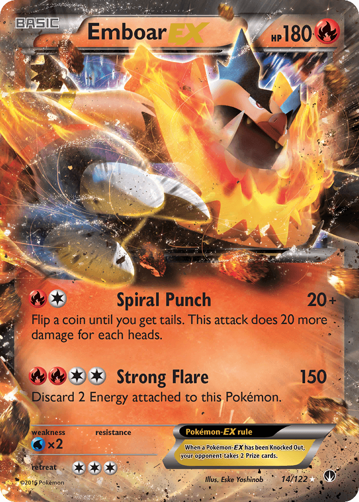 Emboar-EX — XY - BREAKpoint Pokémon TCG card by Eske Yoshinob