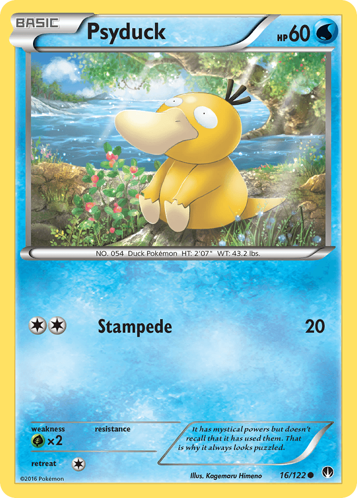 Psyduck — XY - BREAKpoint Pokémon TCG card by Kagemaru Himeno