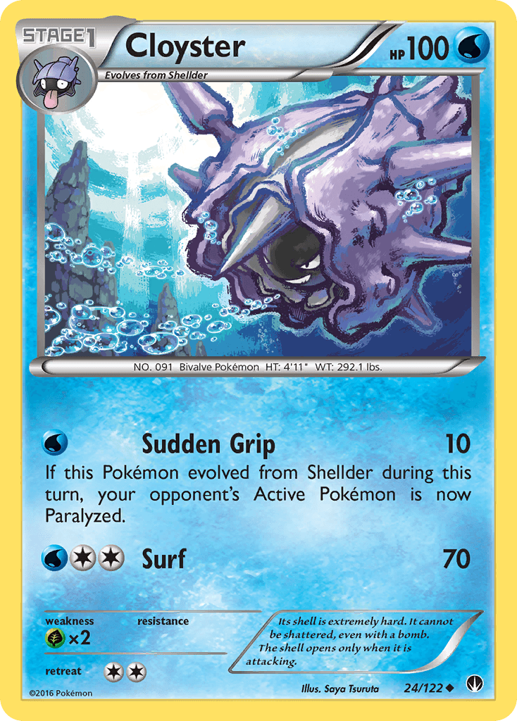 Cloyster — XY - BREAKpoint Pokémon TCG card by Saya Tsuruta