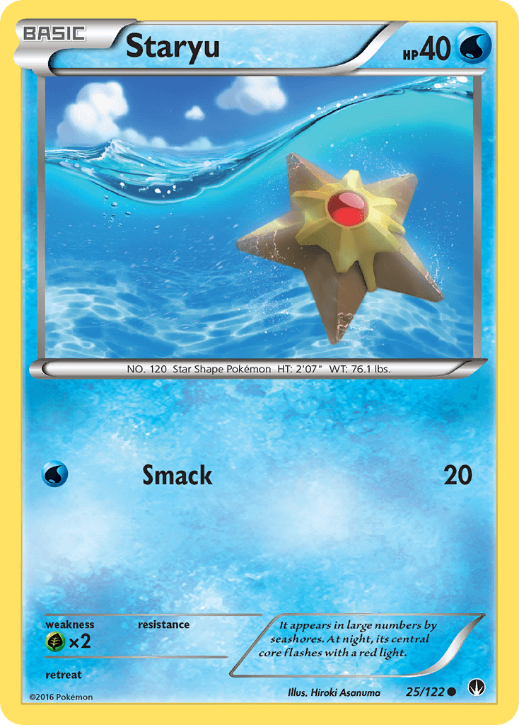 Staryu — XY - BREAKpoint Pokémon TCG card by Hiroki Asanuma