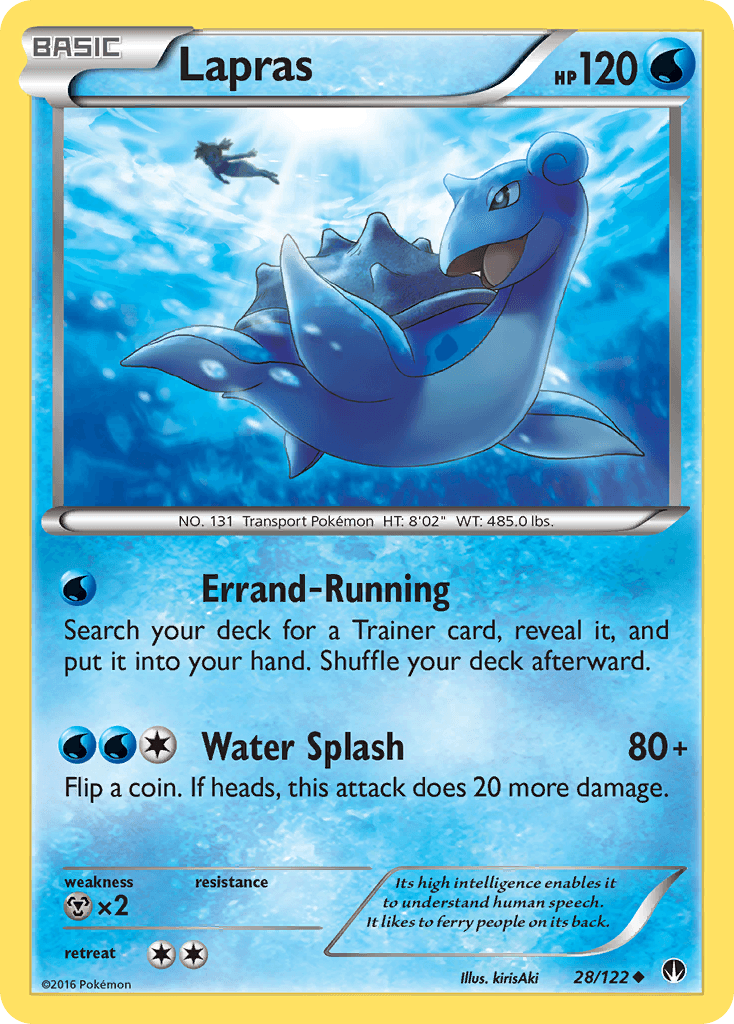 Lapras — XY - BREAKpoint Pokémon TCG card by kirisAki