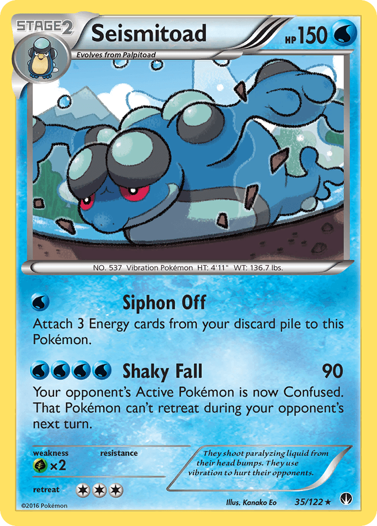 Seismitoad — XY - BREAKpoint Pokémon TCG card by Kanako Eo
