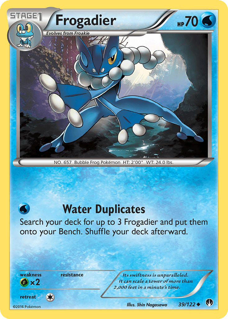 Frogadier — XY - BREAKpoint Pokémon TCG card by Shin Nagasawa