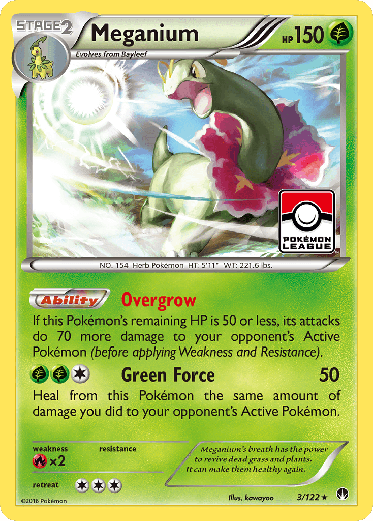 Meganium — XY - BREAKpoint Pokémon TCG card by kawayoo
