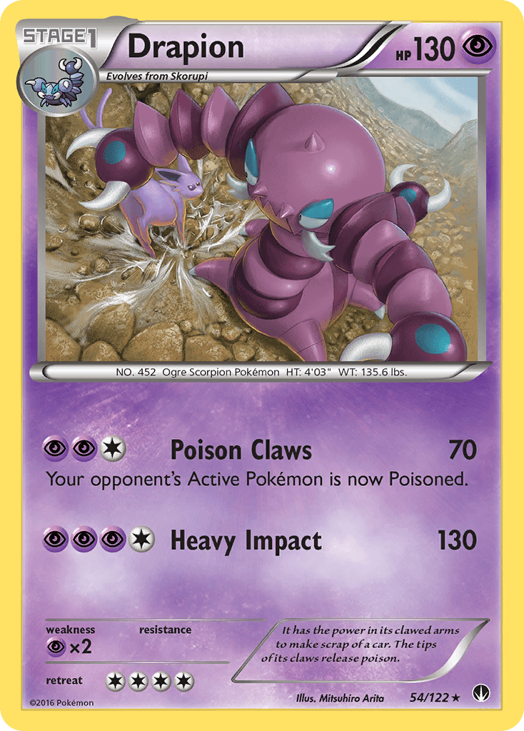 Drapion — XY - BREAKpoint Pokémon TCG card by Mitsuhiro Arita