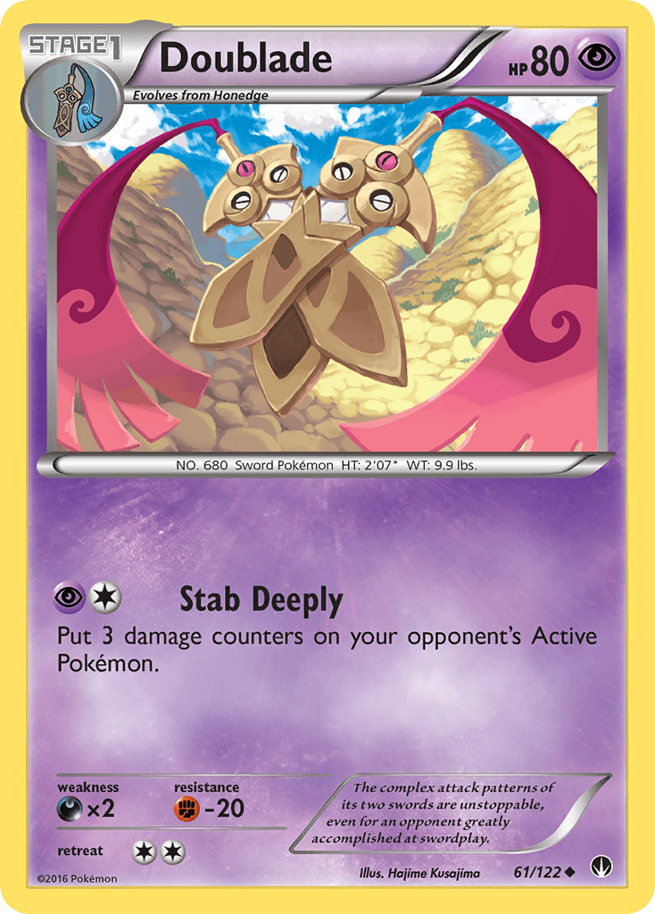 Doublade — XY - BREAKpoint Pokémon TCG card by Hajime Kusajima