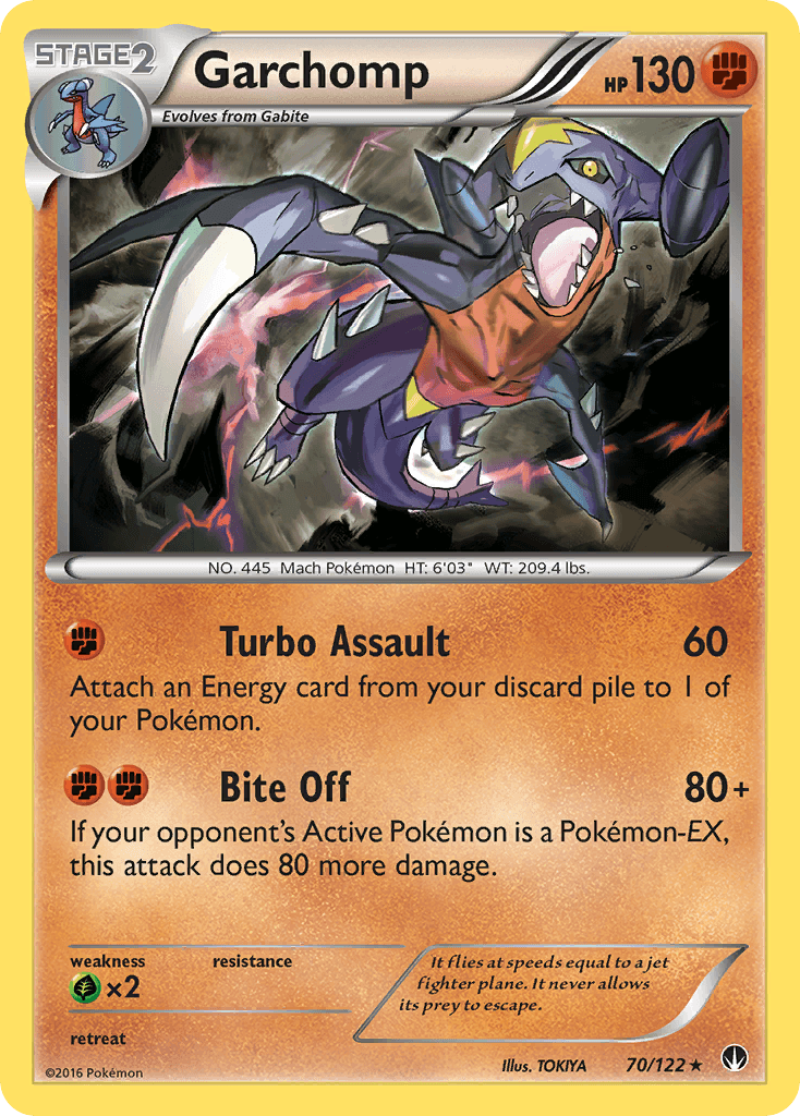 Garchomp — XY - BREAKpoint Pokémon TCG card by TOKIYA
