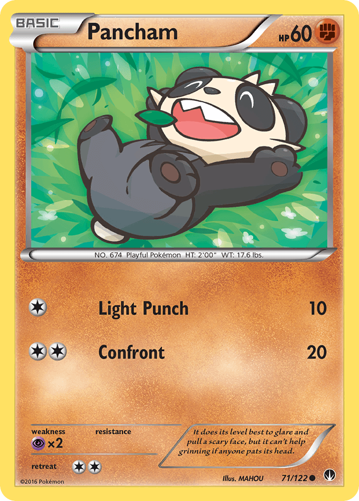 Pancham — XY - BREAKpoint Pokémon TCG card by MAHOU